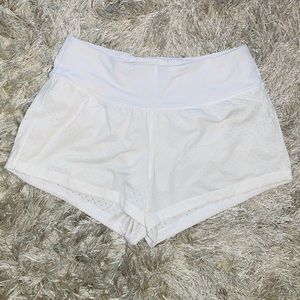 White LULULEMON shorts